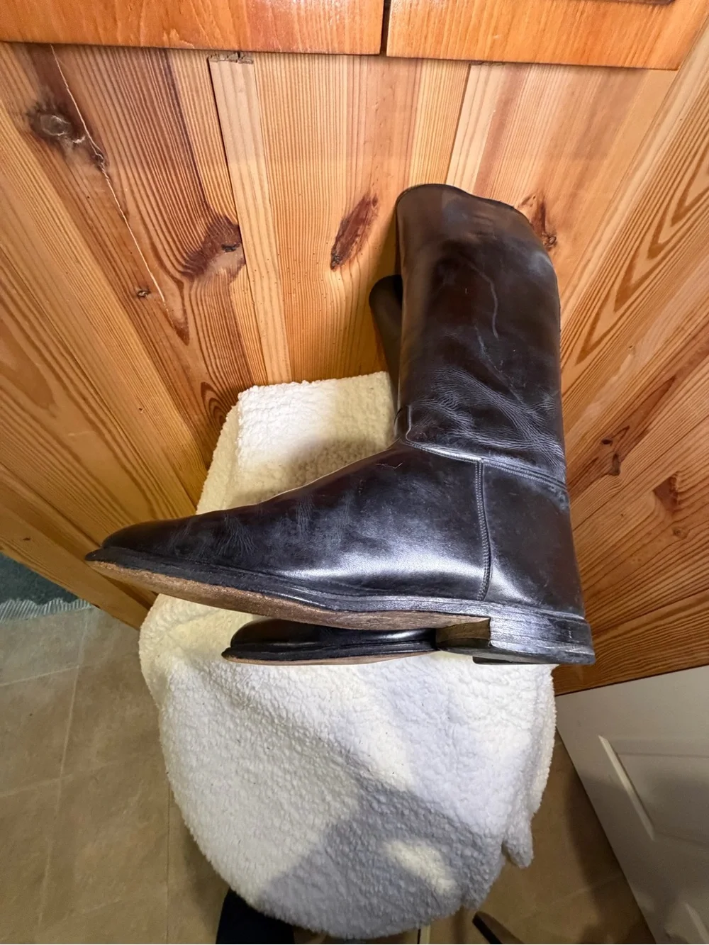 Marlbough Black Over-the-Knee Leather Riding Boots size 10D